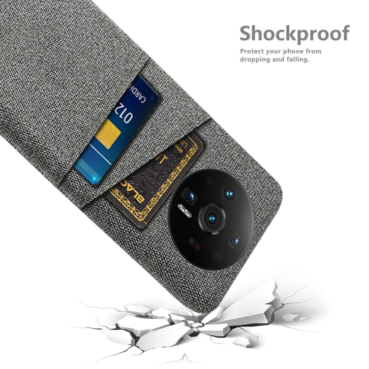 For Xiaomi 12S Ultra Cloth Coated Hard Plastic Card Slots Phone Case