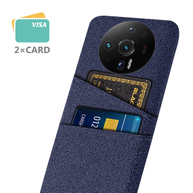 For Xiaomi 12S Ultra Cloth Coated Hard Plastic Card Slots Phone Case