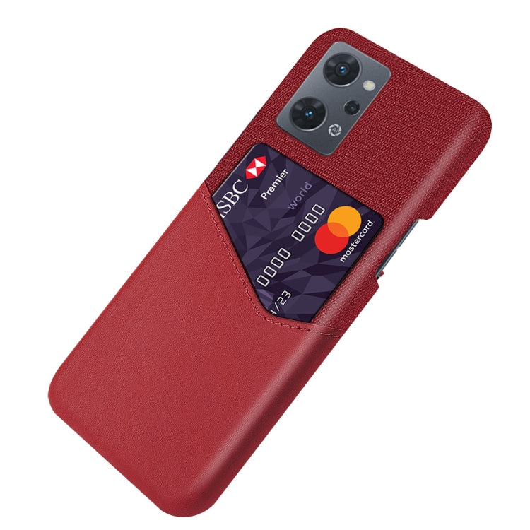 For OPPO Reno7 A Cloth Texture Card Slot PC Leather Phone Case