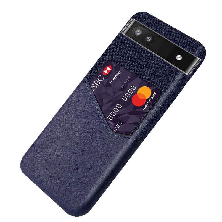 For Google Pixel 6a Cloth Texture Card Slot PC Leather Phone Case