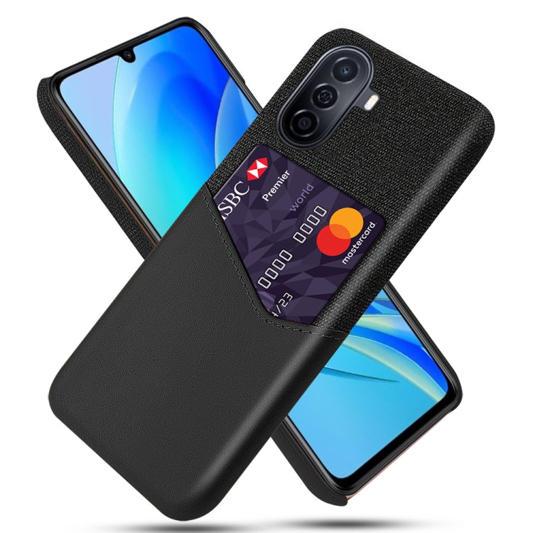 For Huawei Enjoy 50 Cloth Texture Card Slot PC Leather Phone Case