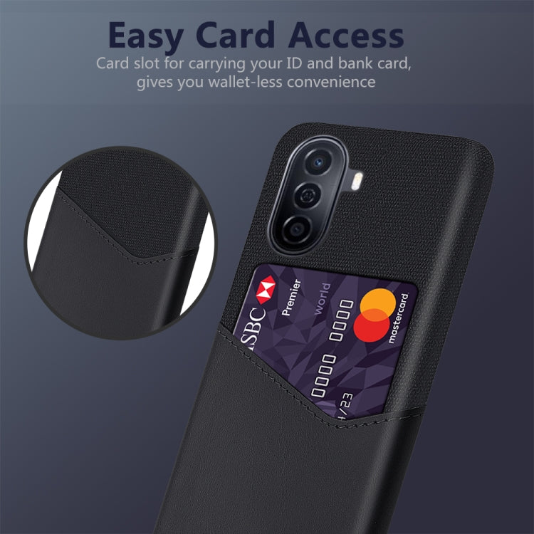 For Huawei Enjoy 50 Cloth Texture Card Slot PC Leather Phone Case