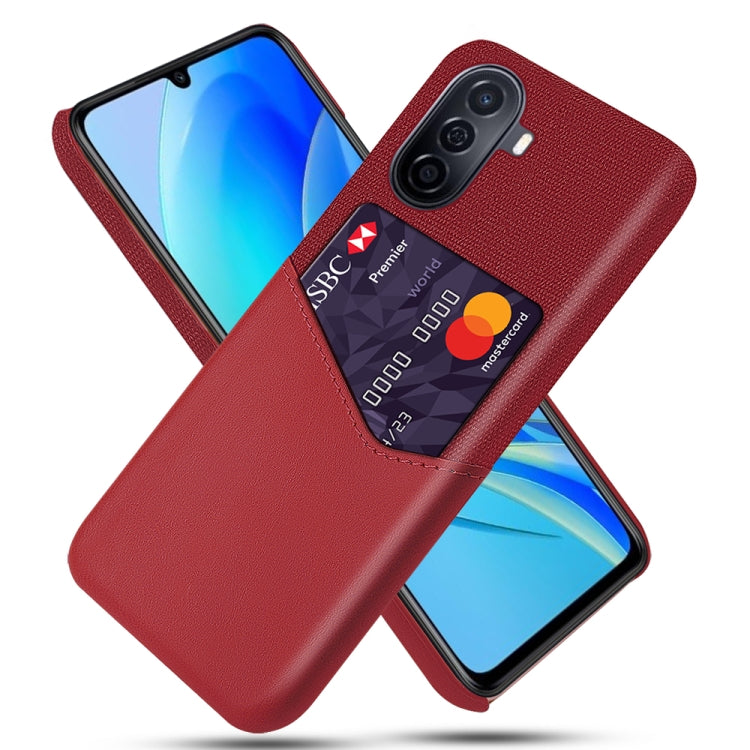 For Huawei Enjoy 50 Cloth Texture Card Slot PC Leather Phone Case
