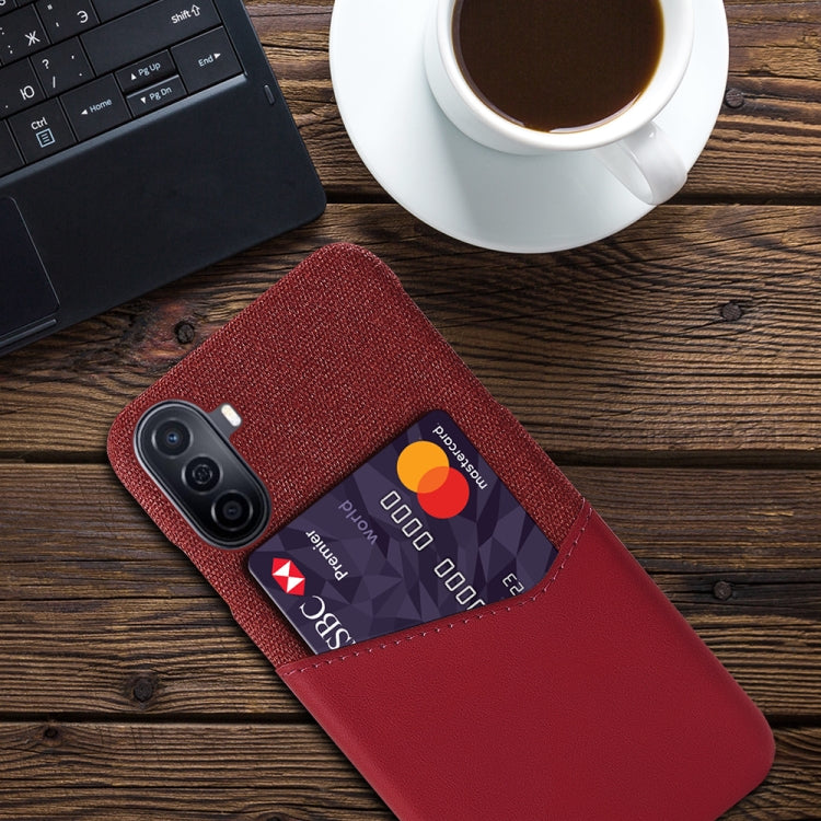 For Huawei Enjoy 50 Cloth Texture Card Slot PC Leather Phone Case
