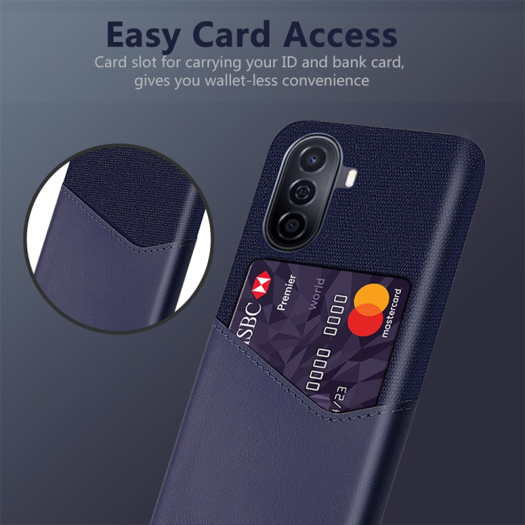 For Huawei Enjoy 50 Cloth Texture Card Slot PC Leather Phone Case