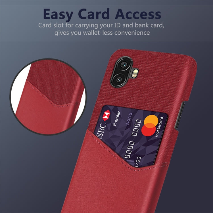 For Samsung Galaxy Xcover6 Pro Cloth Texture Card Slot PC Leather Phone Case
