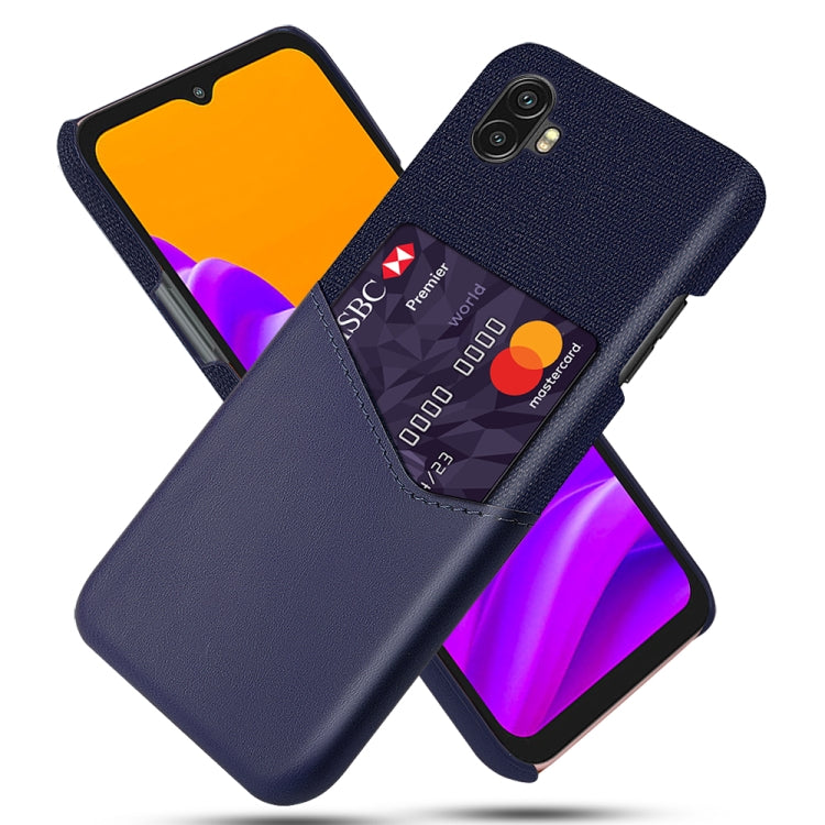For Samsung Galaxy Xcover6 Pro Cloth Texture Card Slot PC Leather Phone Case