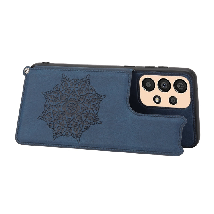 For Samsung Galaxy A53 5G Mandala Embossed PU + TPU Phone Case with Holder