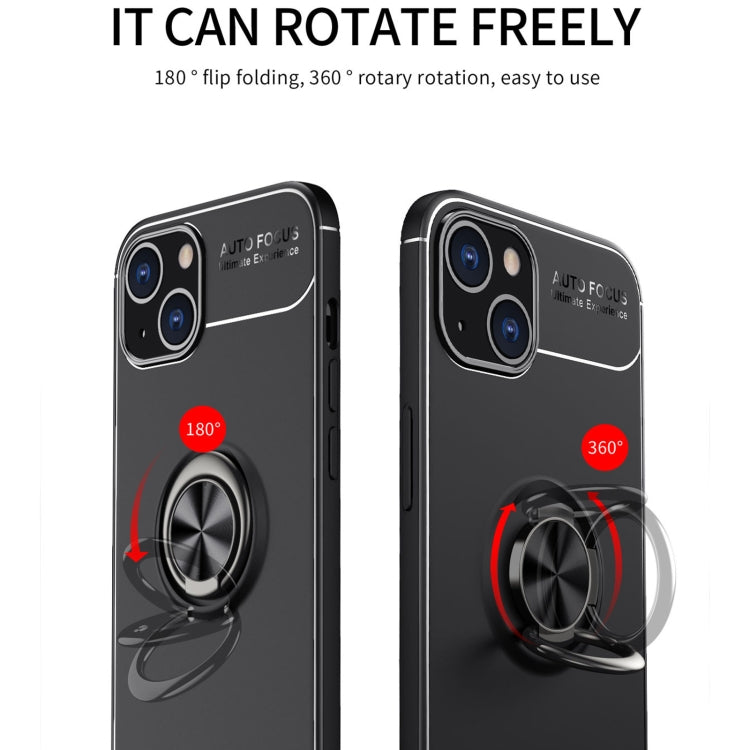 For iPhone 14 Metal Ring Holder TPU Phone Case