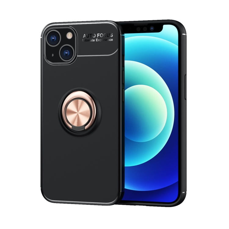 For iPhone 14 Metal Ring Holder TPU Phone Case