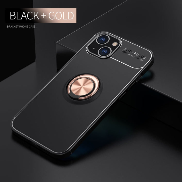 For iPhone 14 Metal Ring Holder TPU Phone Case