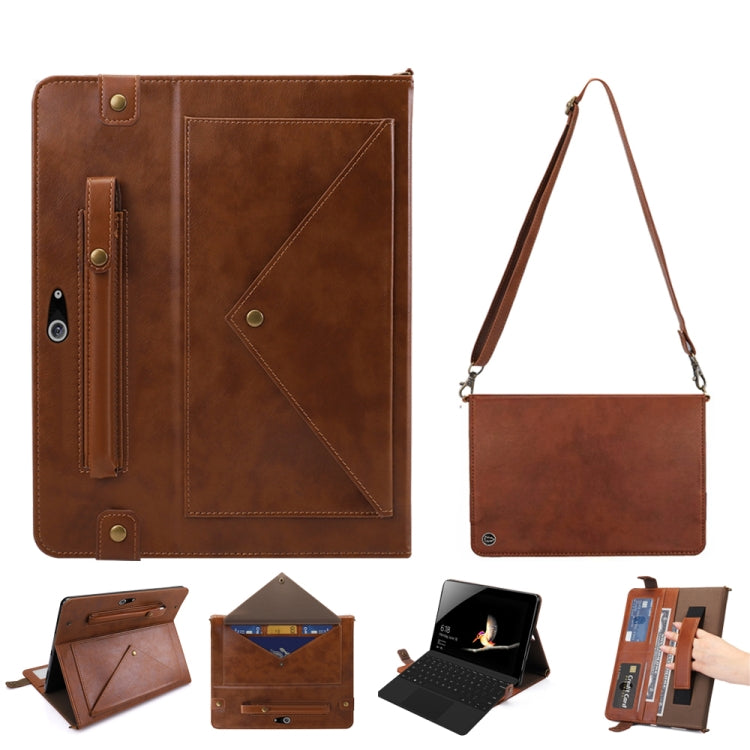 For Microsoft Surface Go 1 / 2 / 3 Envelope Solid Color Leather Tablet Case