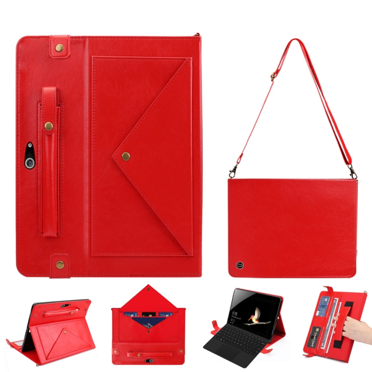 For Microsoft Surface Go 1 / 2 / 3 Envelope Solid Color Leather Tablet Case