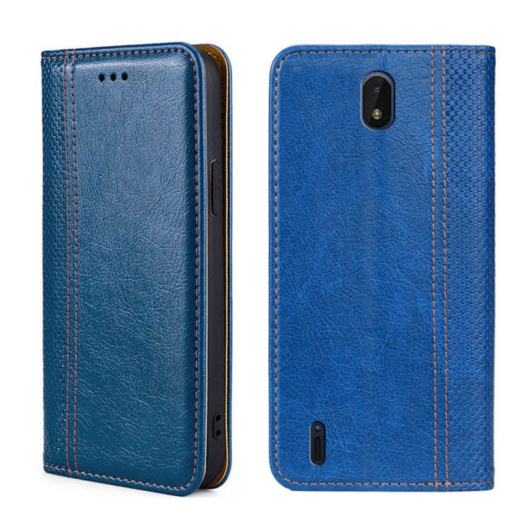 For Nokia C01 Plus/C1 2nd Editon Grid Texture Magnetic Flip Leather Phone Case