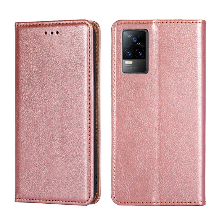 For vivo V21e 4G / Y73 2021 Gloss Oil Solid Color Magnetic Leather Phone Case
