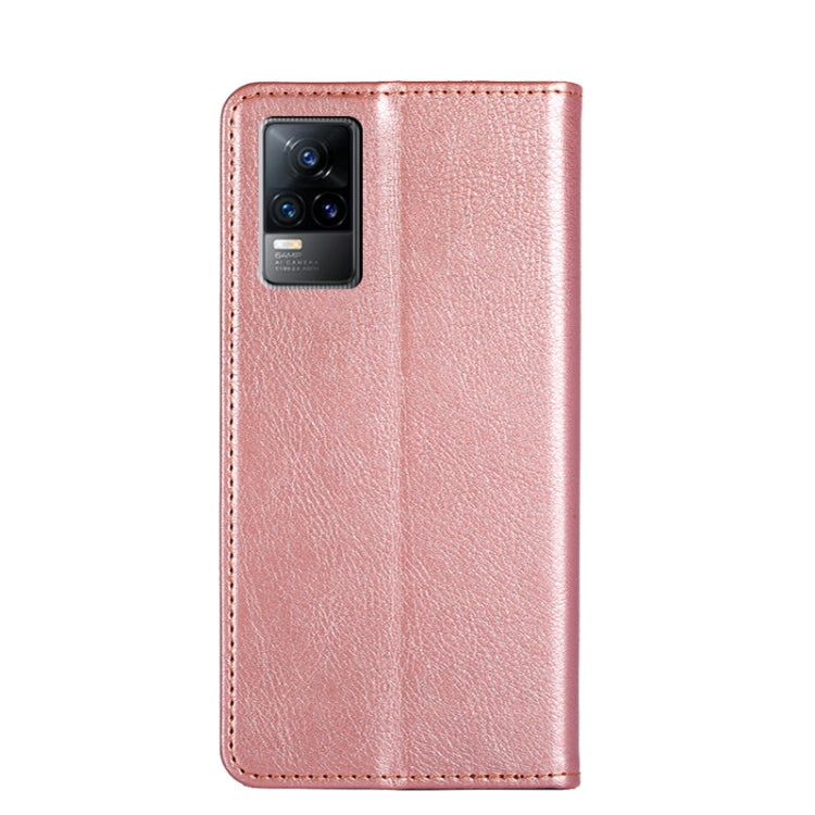 For vivo V21e 4G / Y73 2021 Gloss Oil Solid Color Magnetic Leather Phone Case