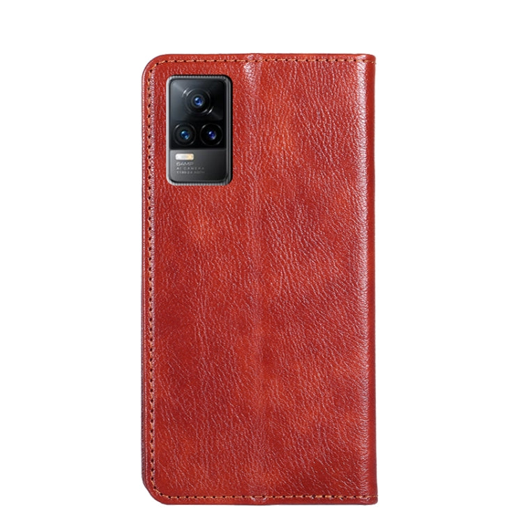 For vivo V21e 4G / Y73 2021 Gloss Oil Solid Color Magnetic Leather Phone Case