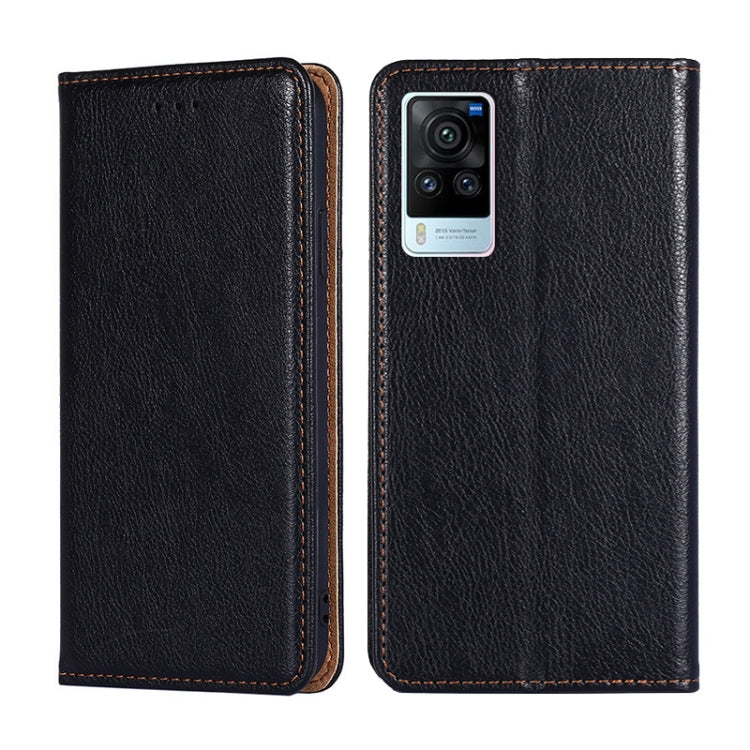 For vivo X60 Pro Global / X60 Curved Screen Ver. Gloss Oil Solid Color Magnetic Leather Phone Case