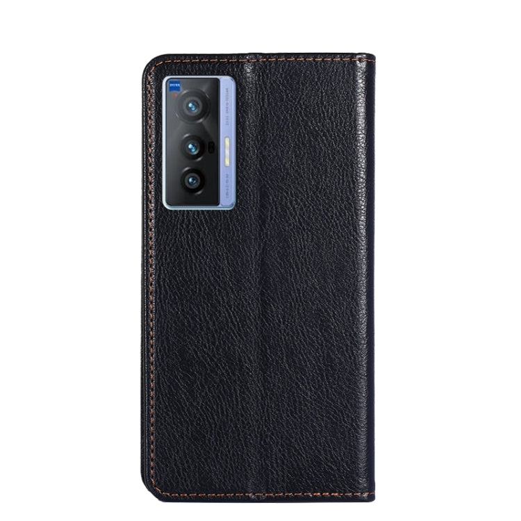 For vivo X70 Gloss Oil Solid Color Magnetic Leather Phone Case