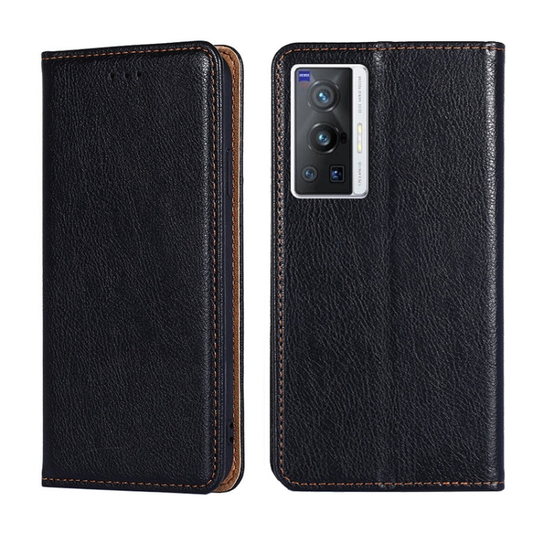 For vivo X70 Pro Gloss Oil Solid Color Magnetic Leather Phone Case