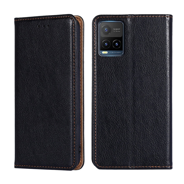 For vivo Y21 / Y21s / Y33s Gloss Oil Solid Color Magnetic Leather Phone Case