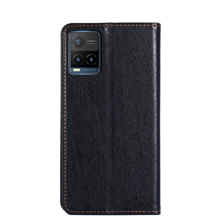 For vivo Y21 / Y21s / Y33s Gloss Oil Solid Color Magnetic Leather Phone Case