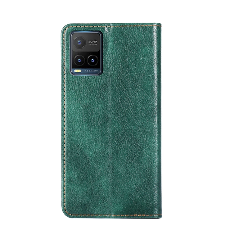For vivo Y21 / Y21s / Y33s Gloss Oil Solid Color Magnetic Leather Phone Case