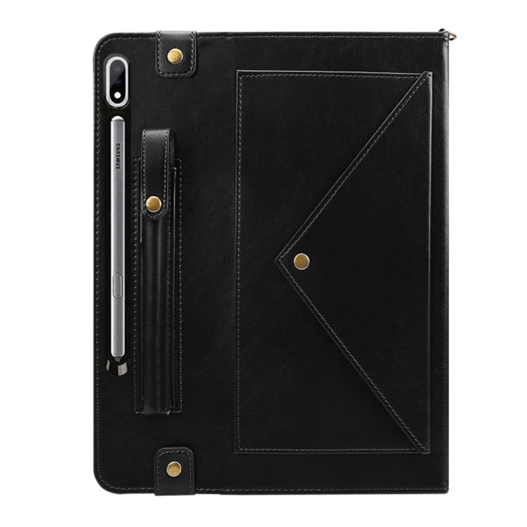For Samsung Galaxy Tab S7 FE T730/T735 Envelope Solid Color Leather Tablet Case