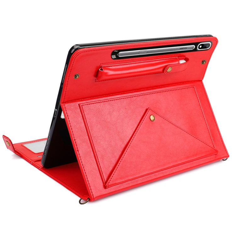 For Samsung Galaxy Tab S7+ T970/T975 Envelope Solid Color Leather Tablet Case