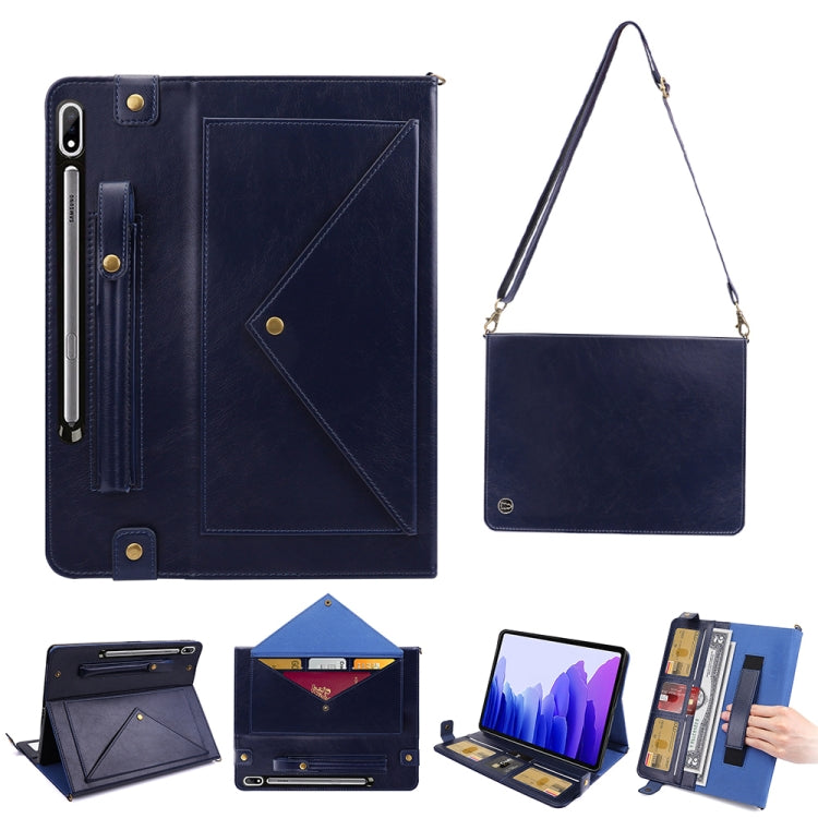 For Samsung Galaxy Tab S7+ T970/T975 Envelope Solid Color Leather Tablet Case