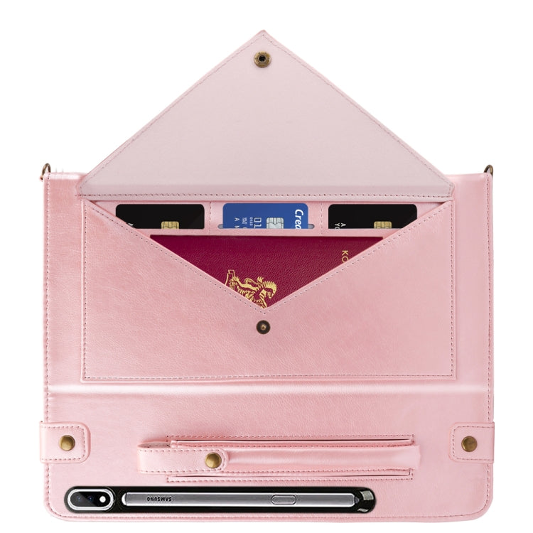 For Samsung Galaxy Tab S7 T870/T875 Envelope Solid Color Leather Tablet Case