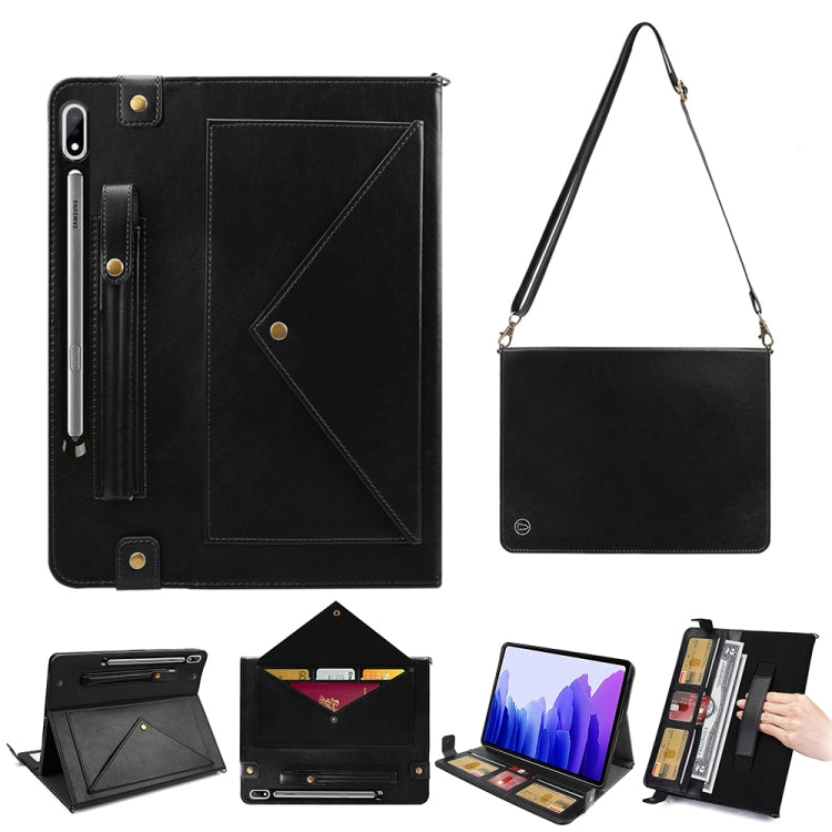 For Samsung Galaxy Tab S8 Envelope Solid Color Leather Tablet Case