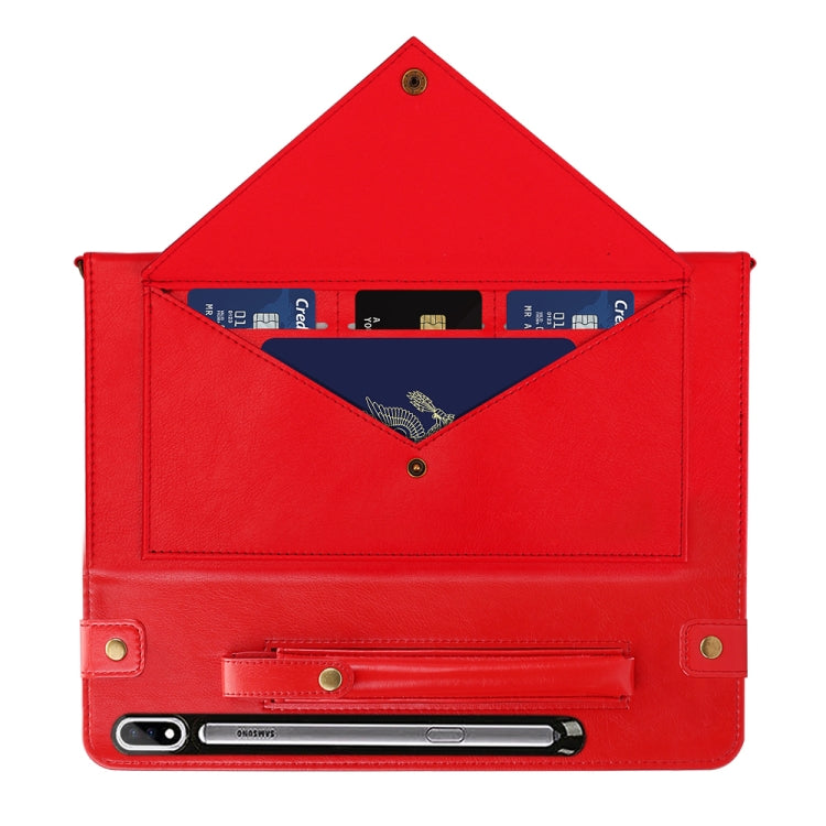For Samsung Galaxy Tab S8 Envelope Solid Color Leather Tablet Case