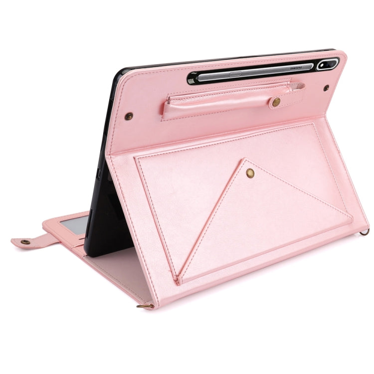 For Samsung Galaxy Tab S8+ Envelope Solid Color Leather Tablet Case