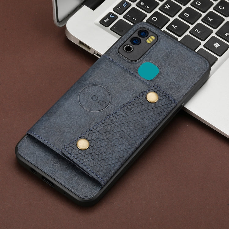 For Infinix Hot 9 Play Double Buckle PU + TPU Shockproof Magnetic Phone Case