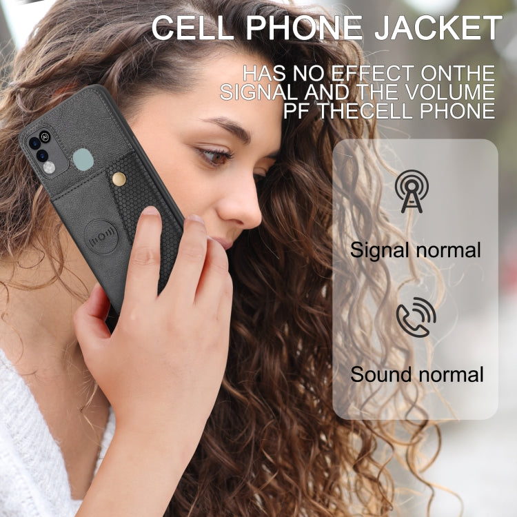 For Infinix Hot 10 Play Double Buckle PU + TPU Shockproof Magnetic Phone Case