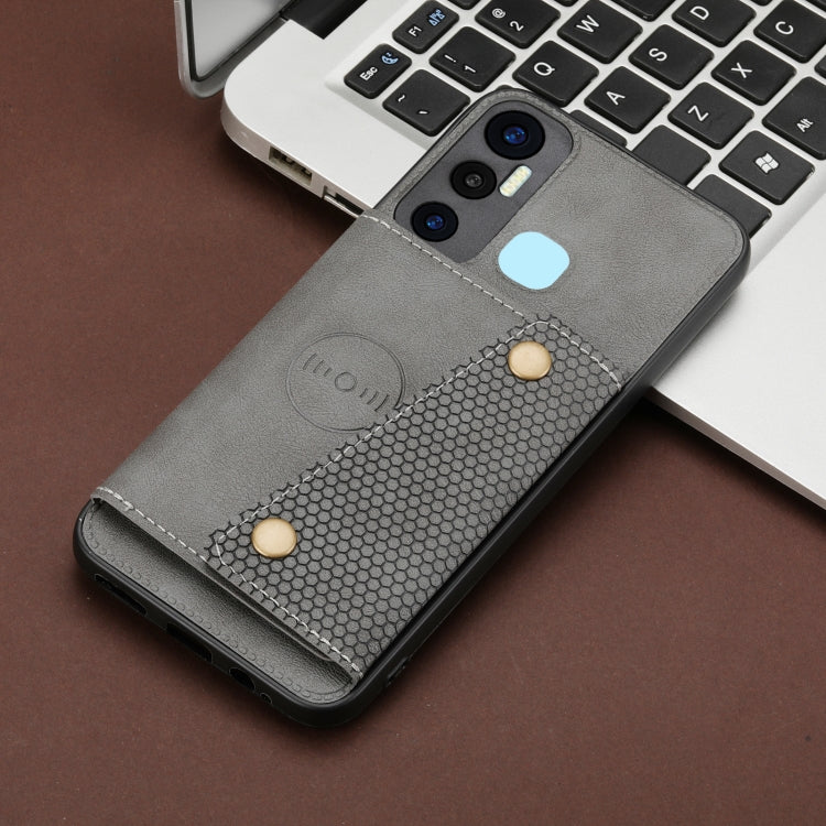 For Infinix Hot 11 Double Buckle PU + TPU Shockproof Magnetic Phone Case