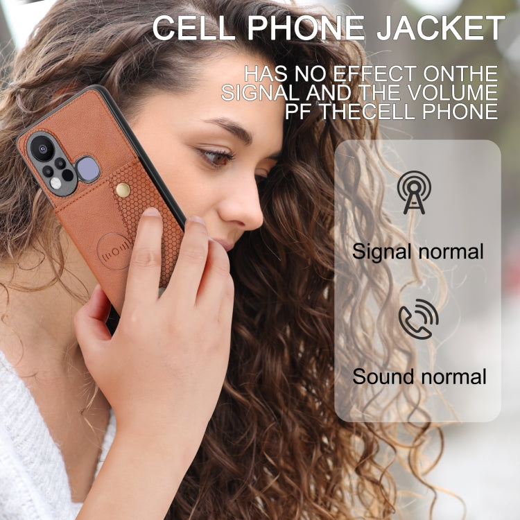 For Infinix Hot 11s Double Buckle PU + TPU Shockproof Magnetic Phone Case