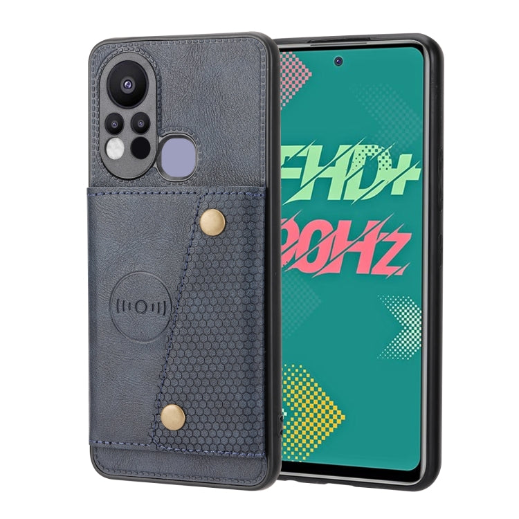 For Infinix Hot 11s Double Buckle PU + TPU Shockproof Magnetic Phone Case