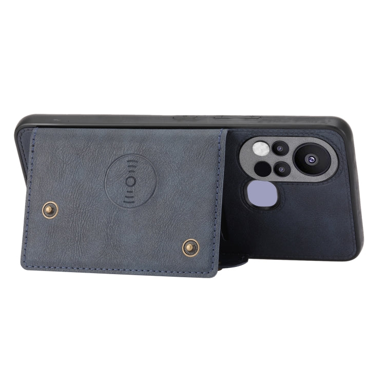 For Infinix Hot 11s Double Buckle PU + TPU Shockproof Magnetic Phone Case