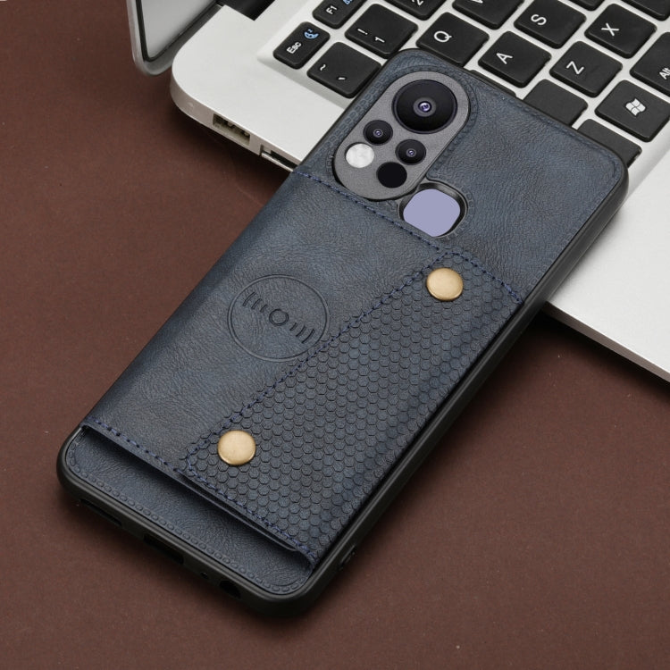 For Infinix Hot 11s Double Buckle PU + TPU Shockproof Magnetic Phone Case