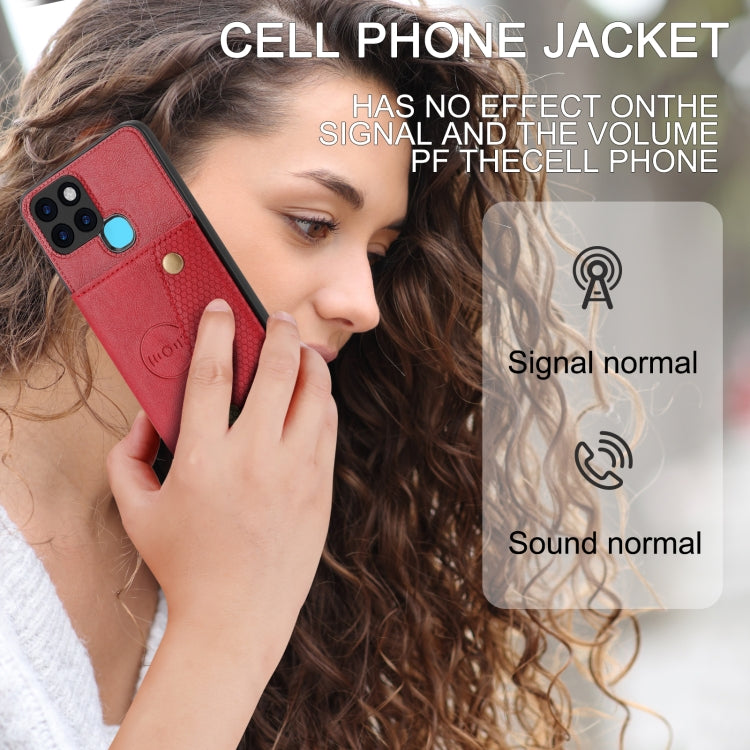 For Infinix Smart 6 Double Buckle PU + TPU Shockproof Magnetic Phone Case