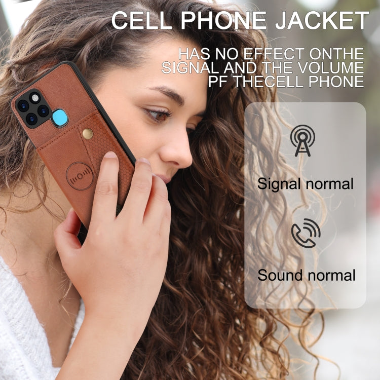 For Infinix Smart 6 Double Buckle PU + TPU Shockproof Magnetic Phone Case