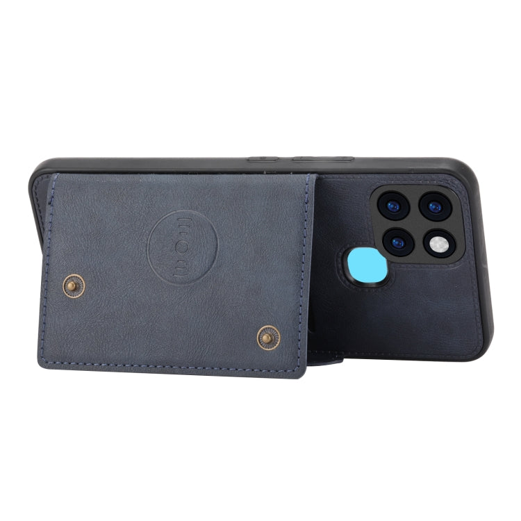 For Infinix Smart 6 Double Buckle PU + TPU Shockproof Magnetic Phone Case