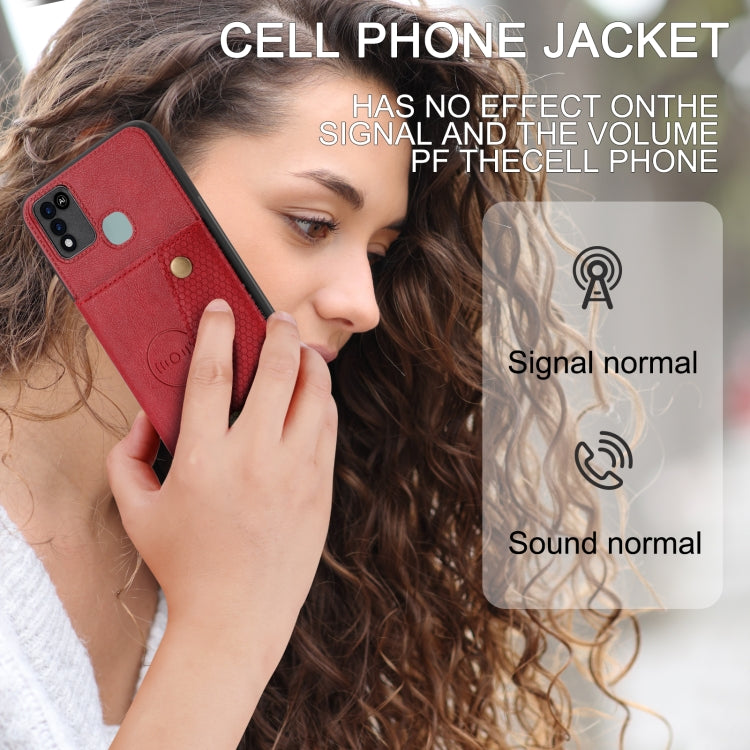 For Infinix Smart 5 Double Buckle PU + TPU Shockproof Magnetic Phone Case