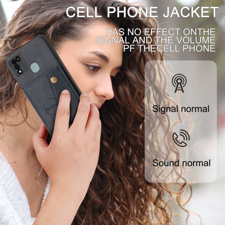 For Infinix Smart 5 Double Buckle PU + TPU Shockproof Magnetic Phone Case