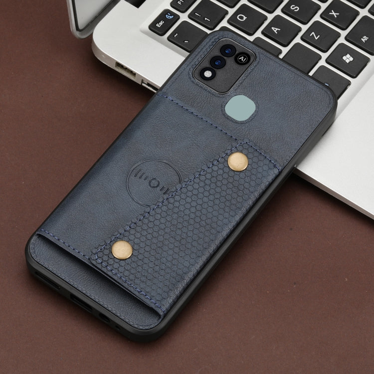 For Infinix Smart 5 Double Buckle PU + TPU Shockproof Magnetic Phone Case