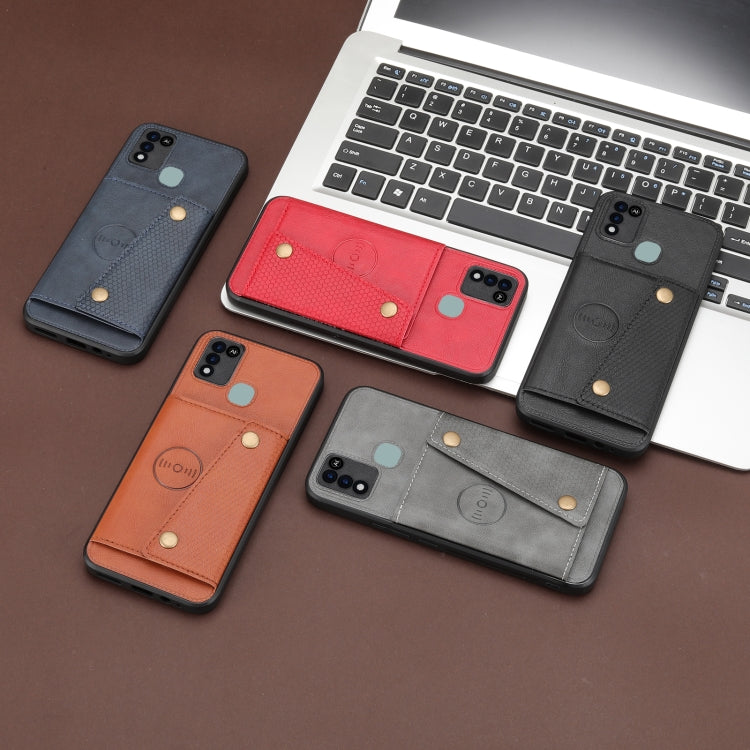 For Infinix Smart 5 Double Buckle PU + TPU Shockproof Magnetic Phone Case