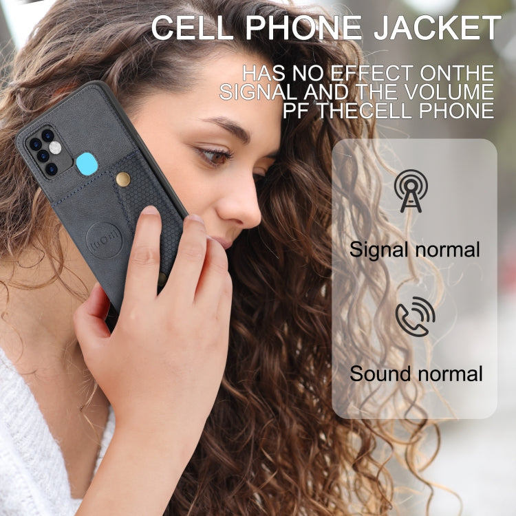 For Infinix Hot 10 Double Buckle PU + TPU Shockproof Magnetic Phone Case