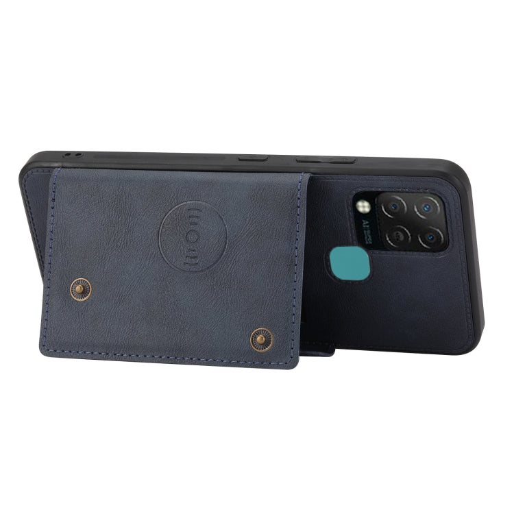For Infinix Hot 10s Double Buckle PU + TPU Shockproof Magnetic Phone Case